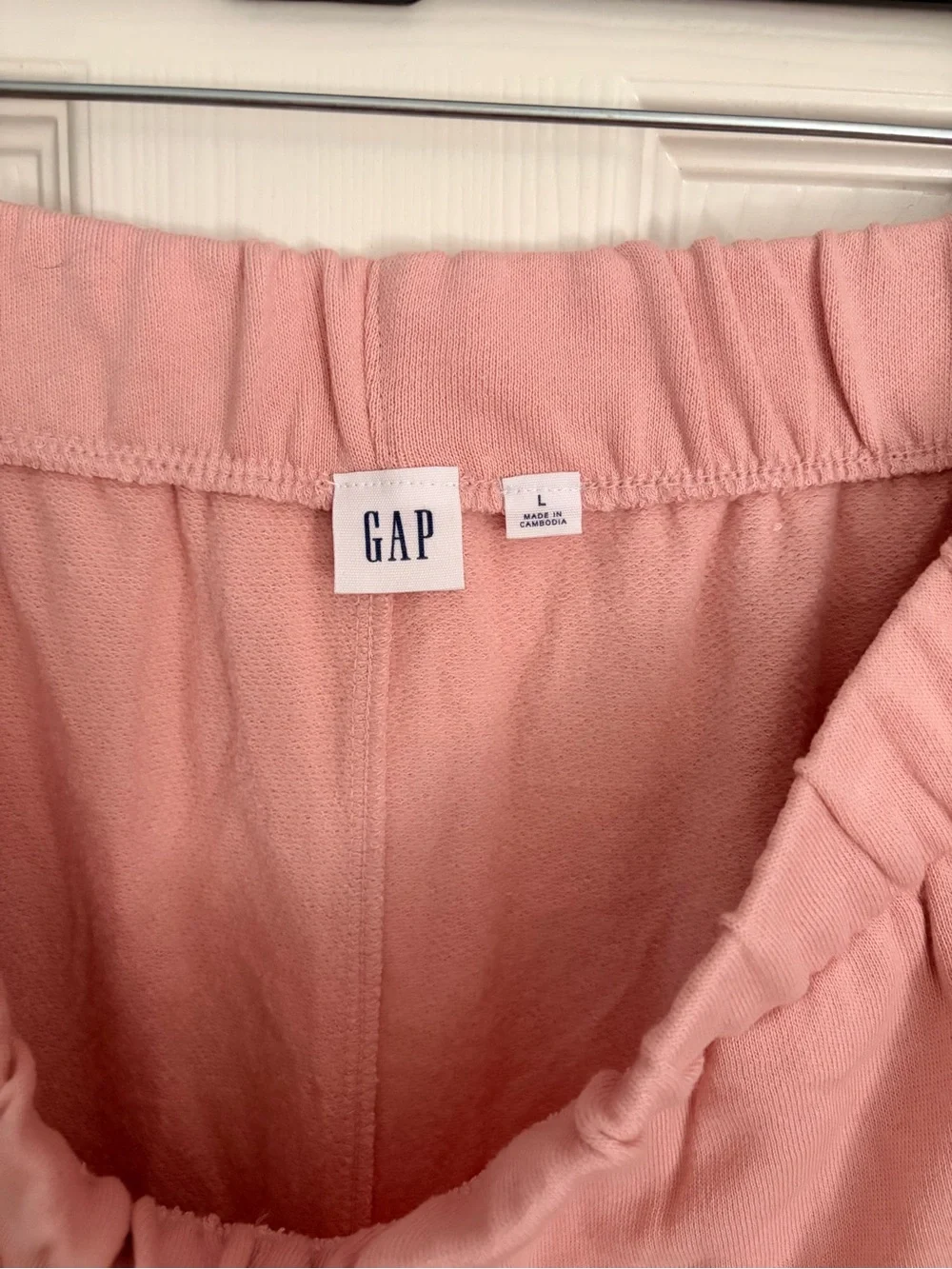 GAP Womens Light Pink Elastic-Waist Jogger Sweatpants